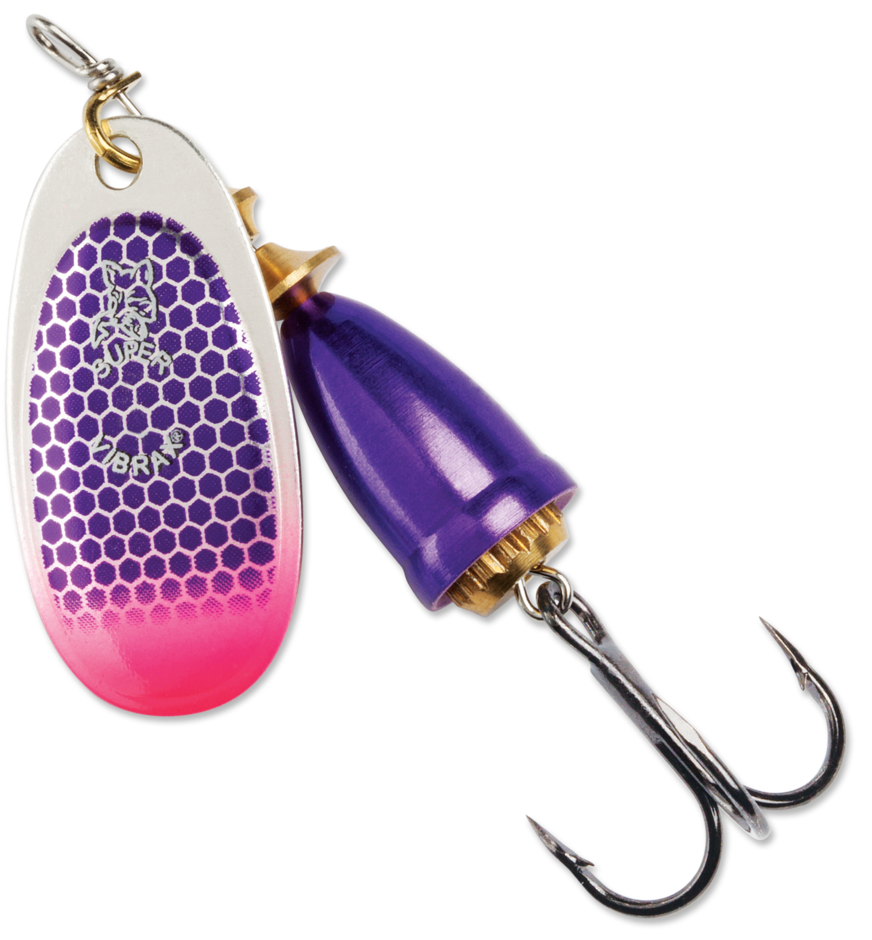 Blue Fox Classic Vibrax Spinner - Purple Scale Pink Tip UV, 3/8oz