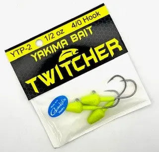 Yakima Bait 6012-12002 Twitching Jig Heads - Chartreuse Sparkle 3pk Yakima Bait