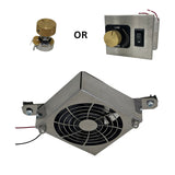 Dickinson 12V All Diesel Stoves, Lofoten, Antarctic Stove Fan with Speed Control - Without Switch and Stainless Housing