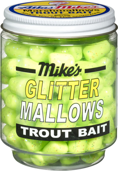 Atlas-Mike's 5210 Glitter Mallows Chartreuse/Cheese 1.5oz Jar