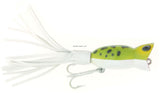 Arbogast Hula Popper Topwater Floating Popper - Frog White Belly