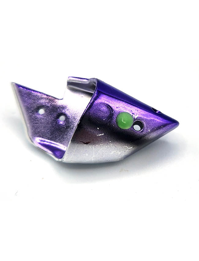 Lighthouse Lures Anchovy Bait Holder - Chrome Purple Black - Rigged 1pk