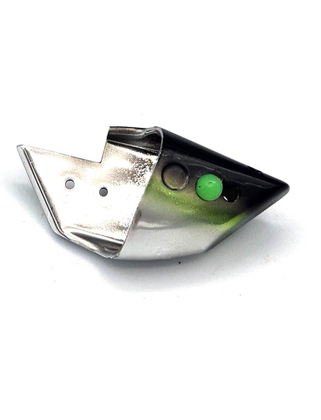 Lighthouse Lures Teaser Head - Black Chrome Green - Unrigged Bulk (1167T)
