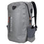 Gray backpack with visible branding on a white background