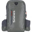 Gray backpack with SIMMS logo on a white background