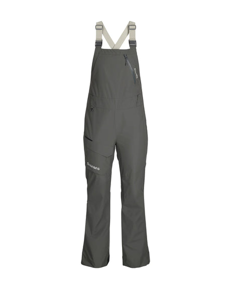 Gray bib overalls with suspenders on a white background