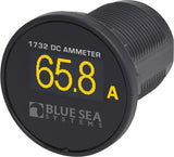 DC ammeter with digital display showing 65.8 A, branded as Blue Sea Systems.