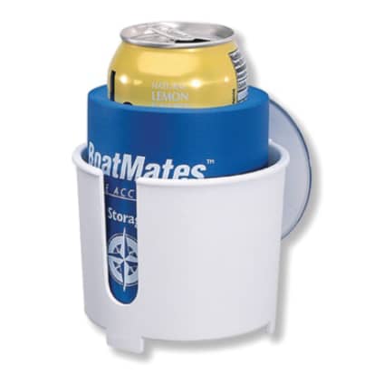 Boatmates 2150-1 Drink Holder with Cozy - White, 3.6" dia. x 3.5"H