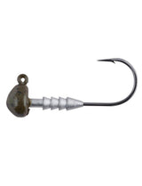 Berkley Half Head Jig Head - Green Pumpkin - 1/4oz - 2/0 Hook - 6 Pack