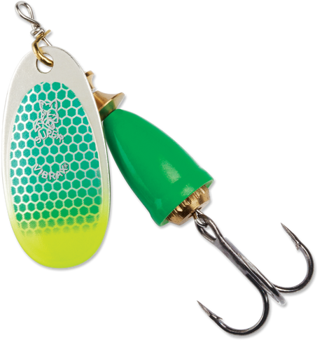 Blue Fox Classic Vibrax UV Spinner - Green Scale Chartreuse Tip, Size 4, 3/8oz