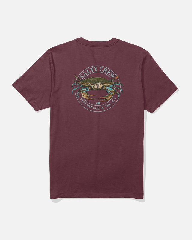 Back view of the Jimmy Tee - Burgundy. 