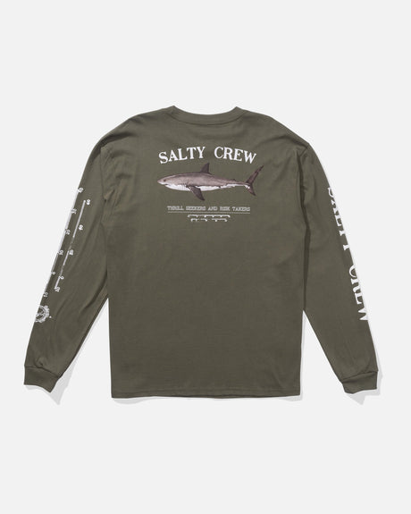 Salty Crew Bruce Classic Long Sleeve Tee - Dusty Olive