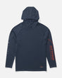 Front view of the Whaler Apex Sunshirt - Navy. 
