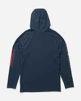 Back view of the Whaler Apex Sunshirt - Navy. 