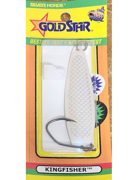 Silver Horde Kingfisher - Glow/UV White Lightning 4131-000-683 - 3" Spoon