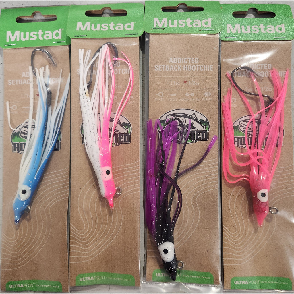 Mustad Addicted Setback Hootchie - 1/2oz Assorted 4 Pack