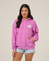 Front view of the Freestyle Hoodie - Violet. 