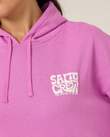 Close up front view of the Freestyle Hoodie - Violet. 