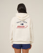 Back view of the Whaler Hoodie - Off White. 