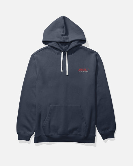 Front view of the Whaler Schematic Fleece - Navy. 
