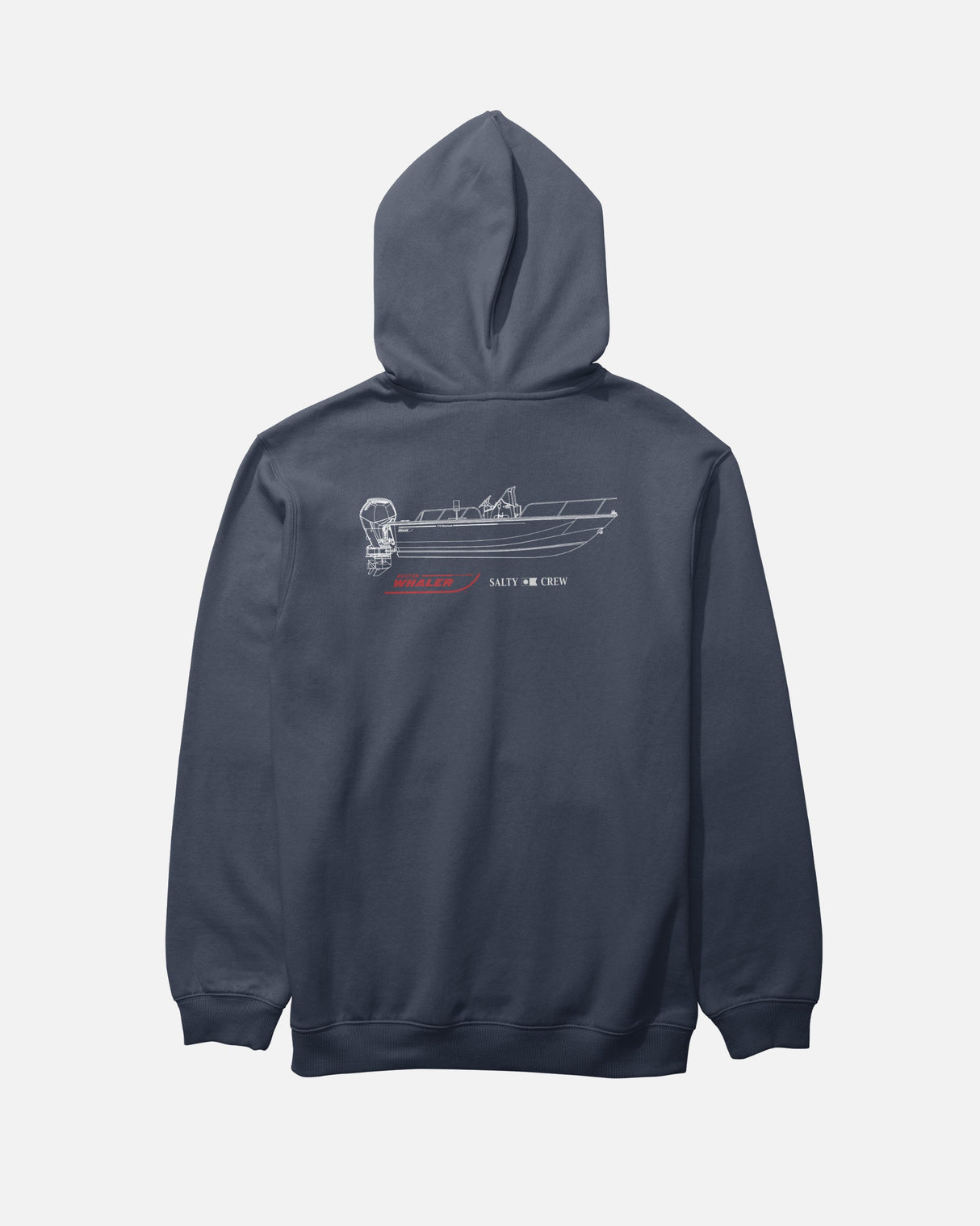 Back view of the Whaler Schematic Fleece - Navy. 