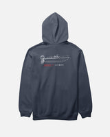 Back view of the Whaler Schematic Fleece - Navy. 