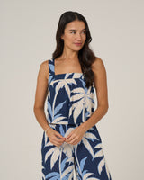 Front view of the Palms Up Cami - Bright Navy. 
