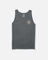 Front view of the Tippet Fill Tank - Charcoal. 