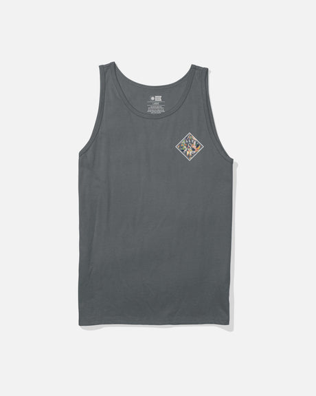 Front view of the Tippet Fill Tank - Charcoal. 