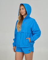 Alternate front view of the Barrier Windbreaker - Bold Blue. 