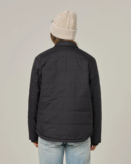 SALTY CREW BARRIER SNAP JACKET BLACK XS