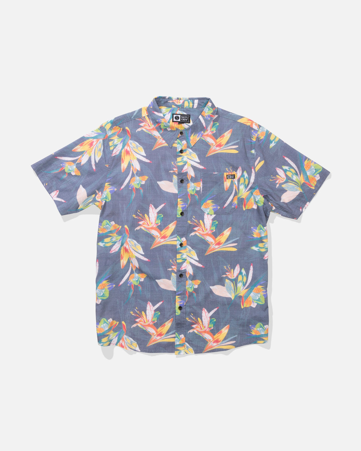 Front view of the Crew Button Up - Dark Shadow. 