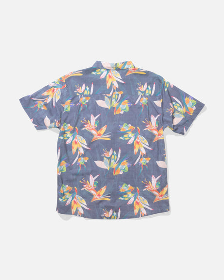 Back view of the Crew Button Up - Dark Shadow. 