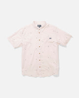 Front view of the Crew Button Up - Natural. 