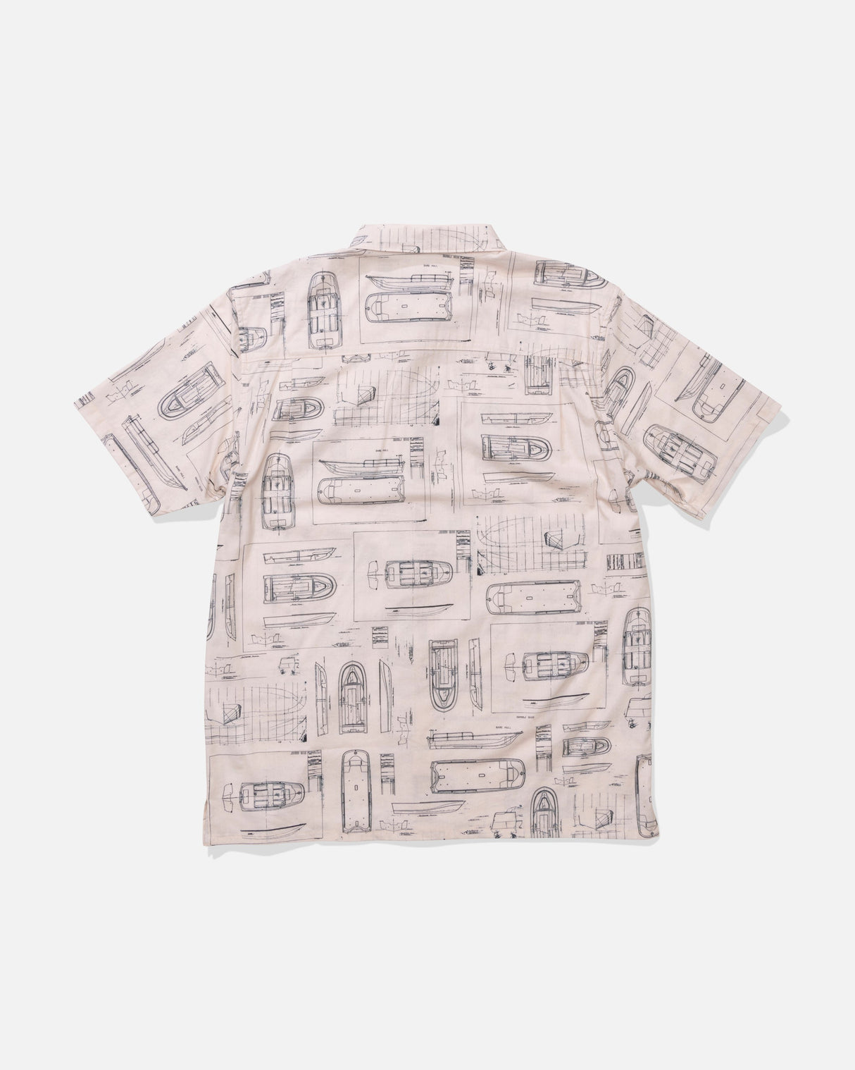 Back view of the Whaler Button Up - Bone. 