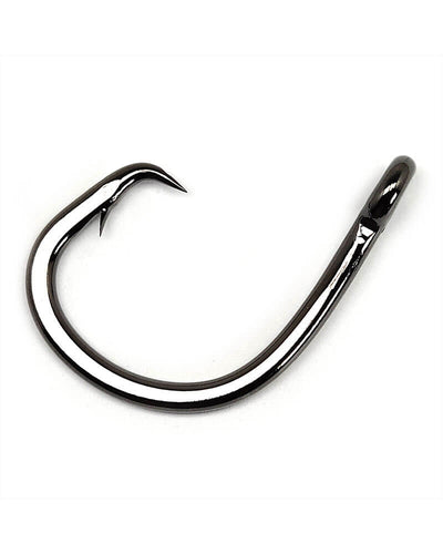 Gamakatsu 210417 Live Bait Heavy Duty Circle Hook, Size 7/0, Needle Point, Heavy Wire, Non-Offset, Ringed Eye, NS Black, 5 per Pack 210417