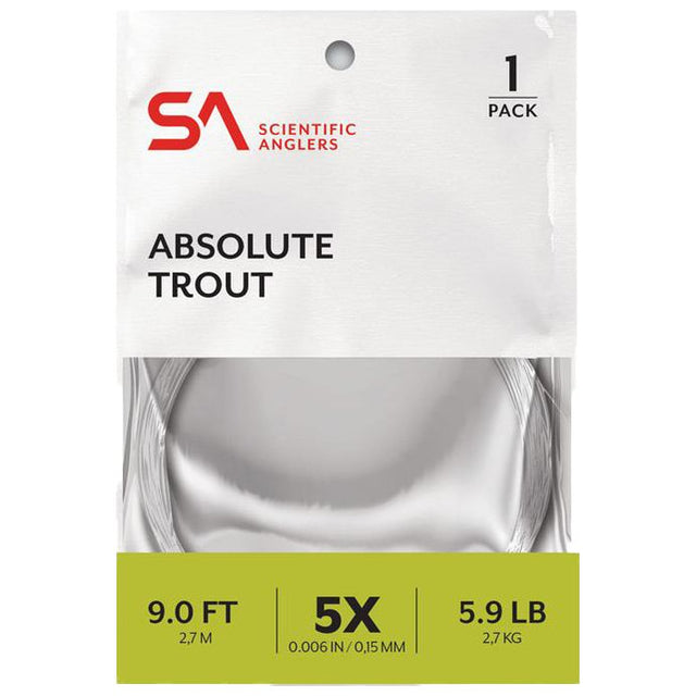 Scientific Anglers Absolute Trout Tapered Leader - Clear