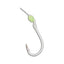 Gamakatsu Walleye Snelled Hook Glow 297607-GL-08 - Glow - #2 - Red