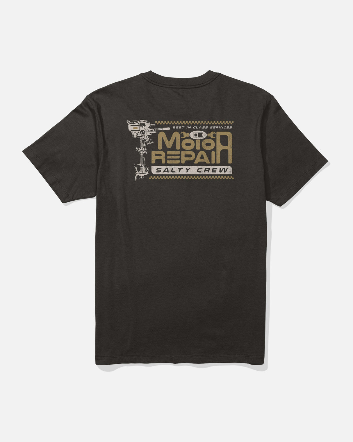 Back view of the Motor Repair Tee - Black. 