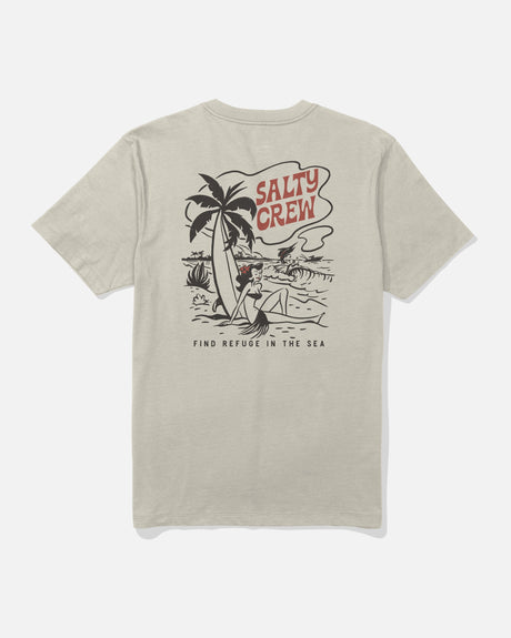 Back view of the Lounge Tee - Bone. 