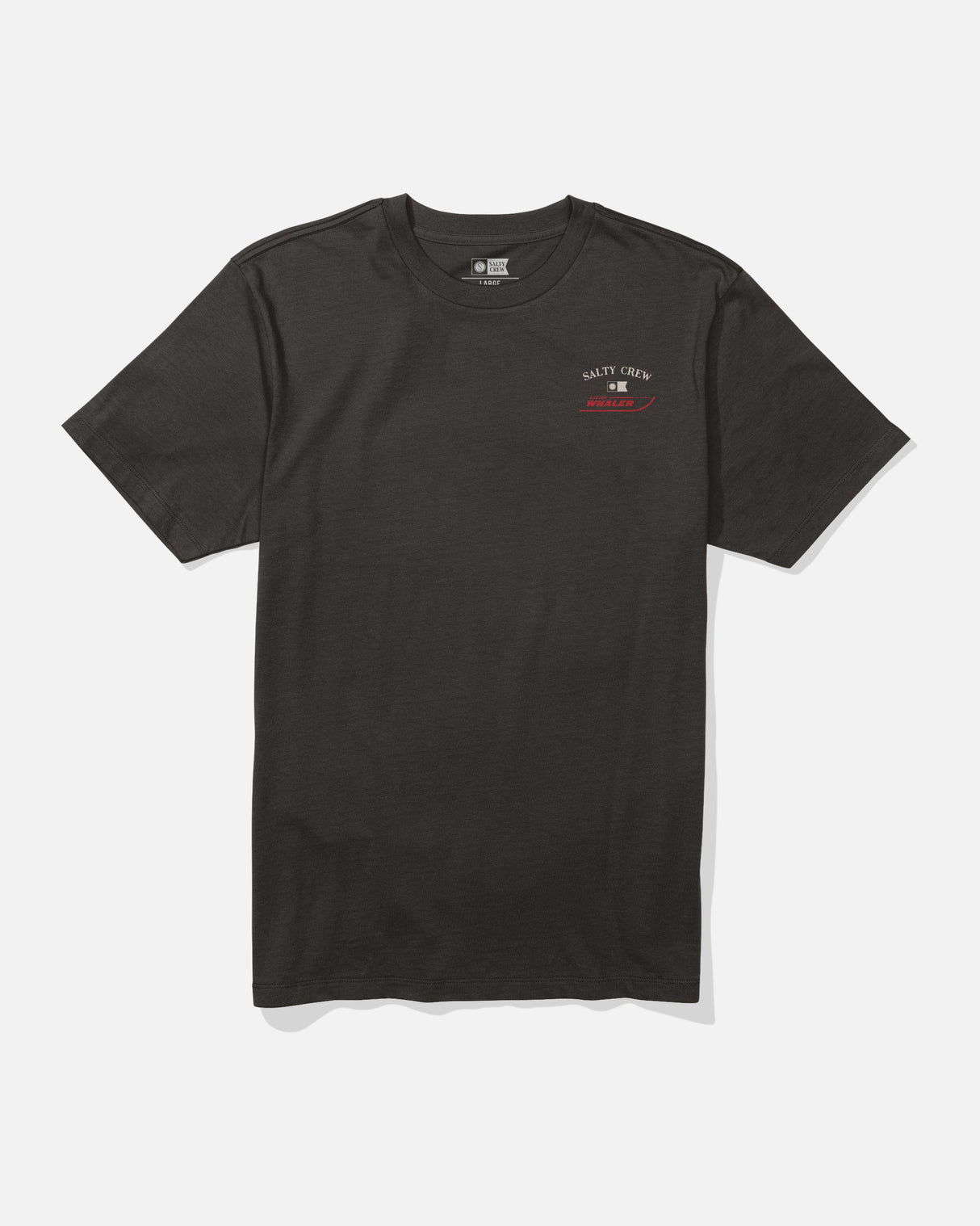 Front view of the Whaler Icon Tee - Black. 