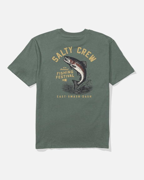 Salty Crew Trout Classic Short Sleeve Tee - Laurel Wreath