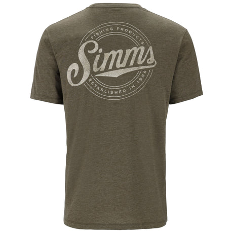 Simms Men's Circle Lockup T-Shirt - Military Heather