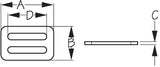 Seadog - WEBBING SLIDE Stamped 304 Stainless Steel 199011-1