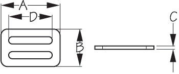 Seadog - WEBBING SLIDE Stamped 304 Stainless Steel 199011-1