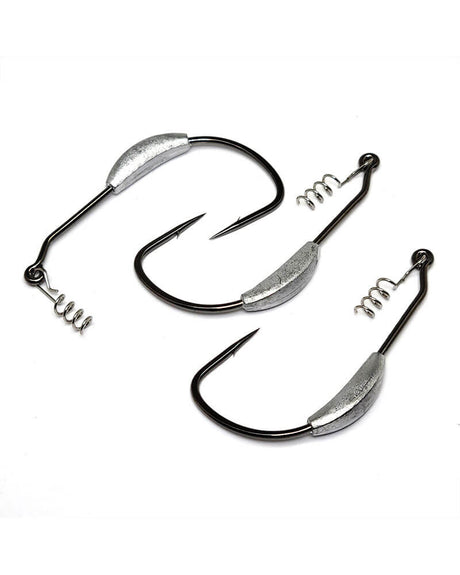 Gamakatsu Superline Weighted Worm Hook with Spring Lock 296416-3/16 - 7/0