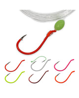Gamakatsu Walleye Snelled Hook Glow 297607-GL-08 - Glow - #6