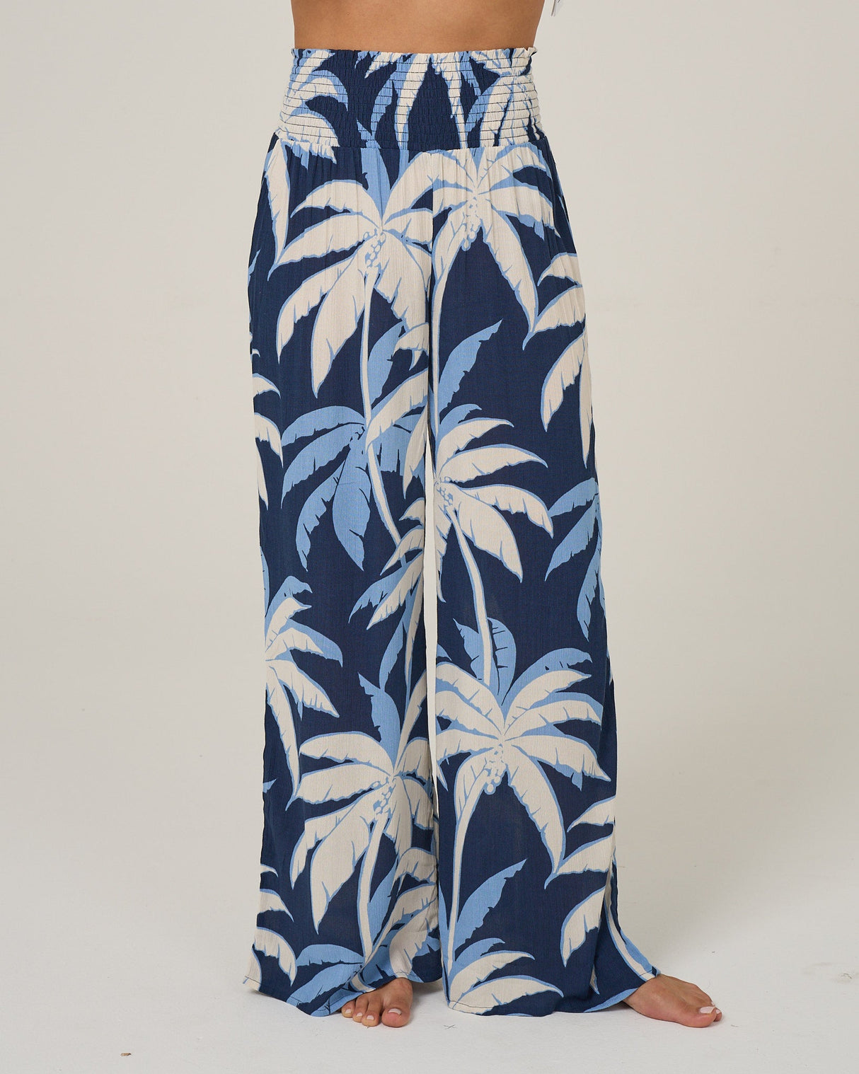Front view of the Palms Up Pant - Bright Navy. 