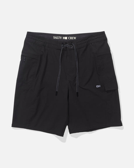 Front view of the Flagship Boatshort - Matte Black. 