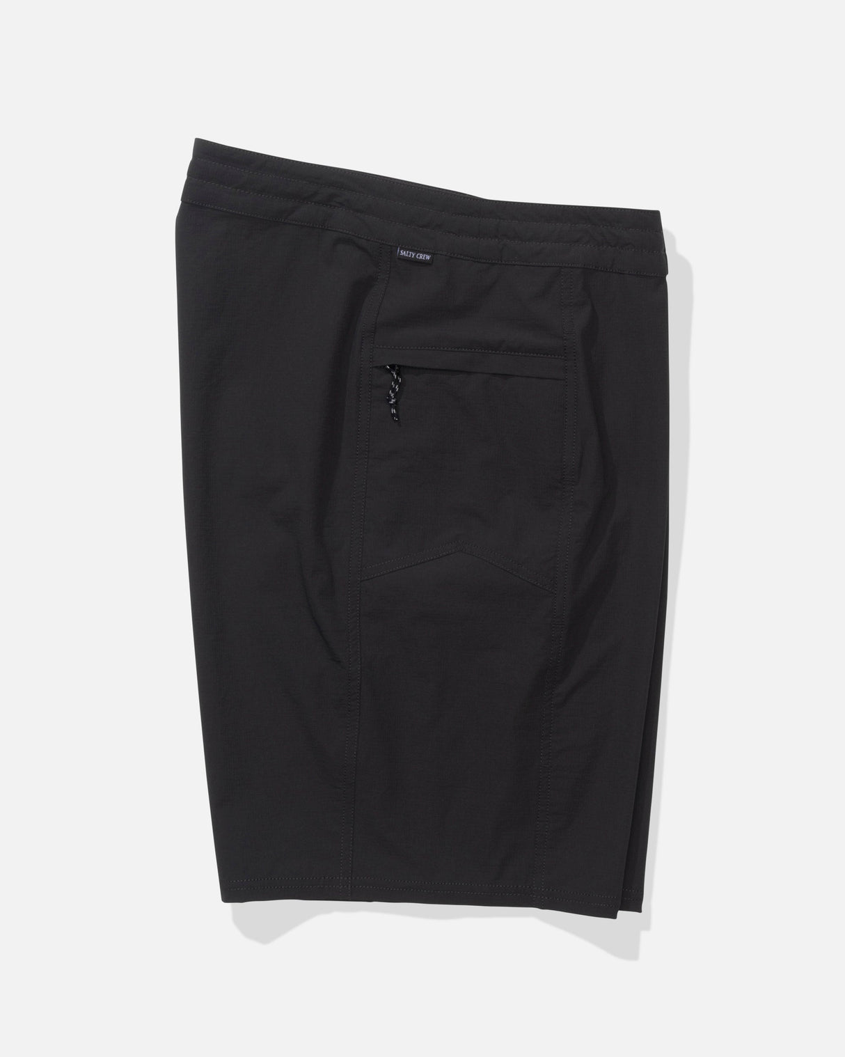 Alternate profile view of the Flagship Boatshort - Matte Black. 